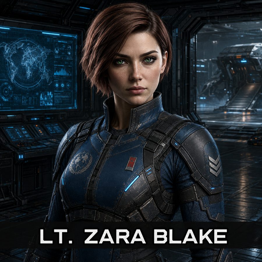 Lieutenant Zara Blake, character portrait